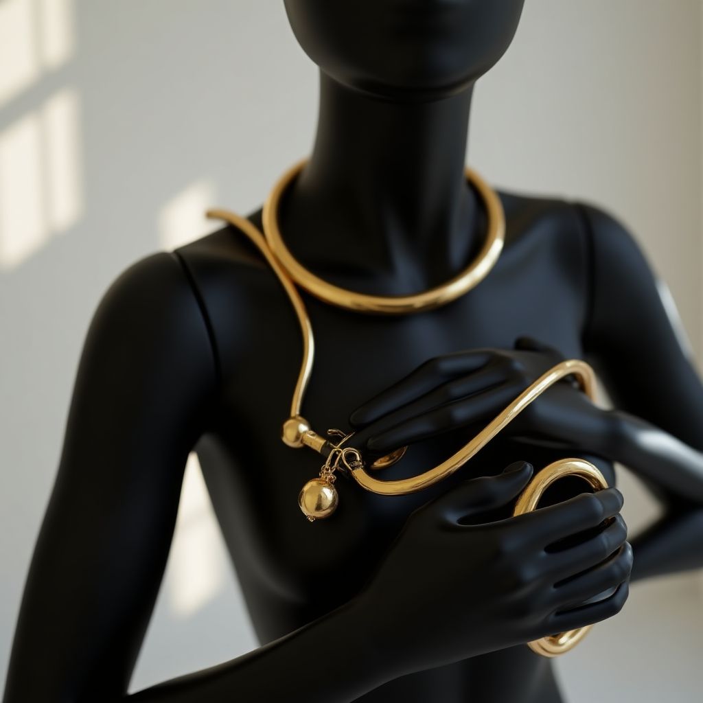 Contour Collection featuring curved minimalist jewelry pieces
