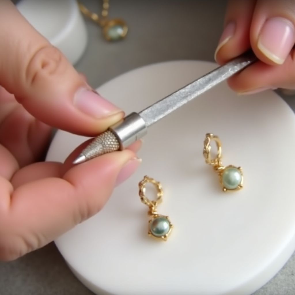 Online jewelry care demonstration